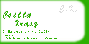 csilla krasz business card